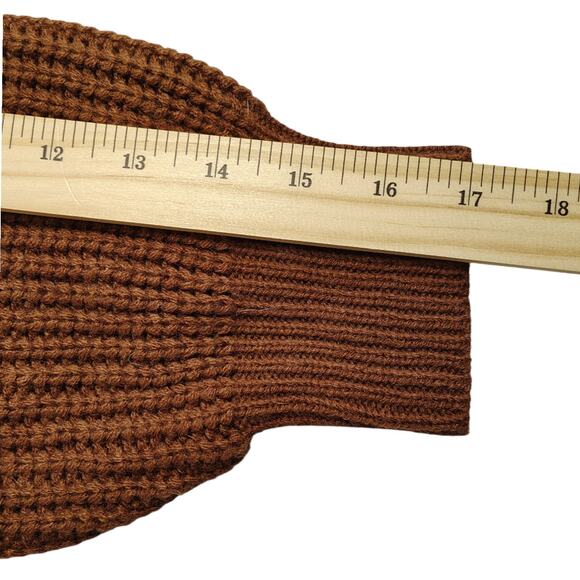 Emery Rose Women's Cable Knit Sweater Brown - Size: XL - Picture 10 of 10